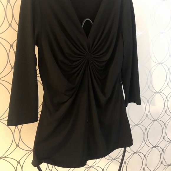 Tribal Black Ruched Shirt - Picture 6 of 6